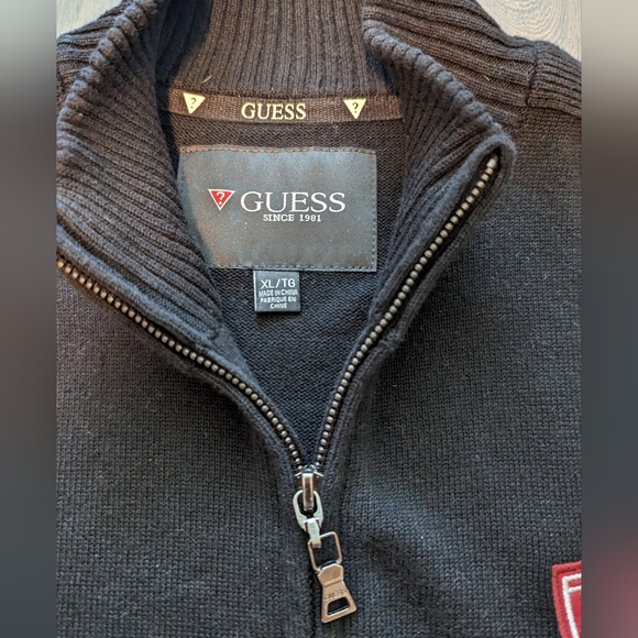 EUC Guess Cotton Knit Zipup - Picture 3 of 9